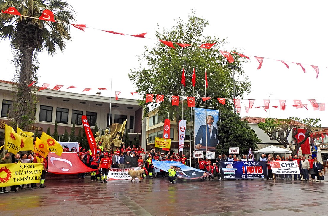   Çeşme’de 1 Mayıs coşkusu: Emekçiler meydanlarda buluştu  