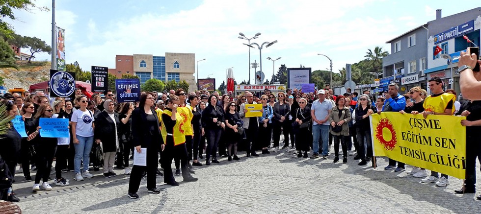 Çeşme’de eğitim emekçilerinden ortak açıklama: 
